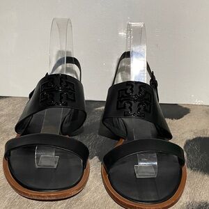 Tory Burch Black Leather Sandals